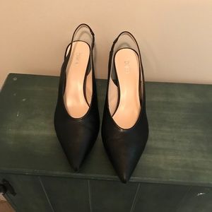 Bar III - Sling Back leather pump - Black Size 11